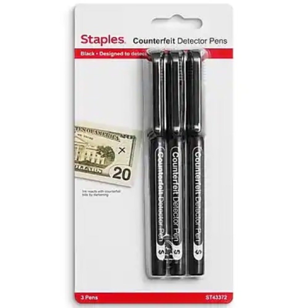 Staples Counterfeit Detector Pens